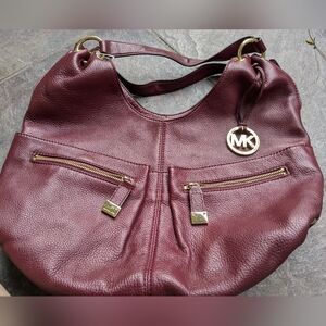 Michael Kors Layton Bag Large Burgundy Leather